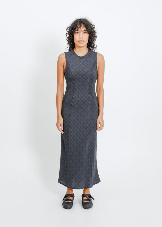 Orion Dress / Indigo Wine Check