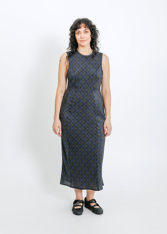 Orion Dress / Indigo Wine Check