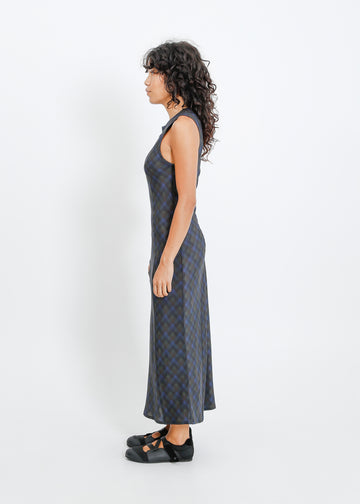 Orion Dress / Indigo Wine Check