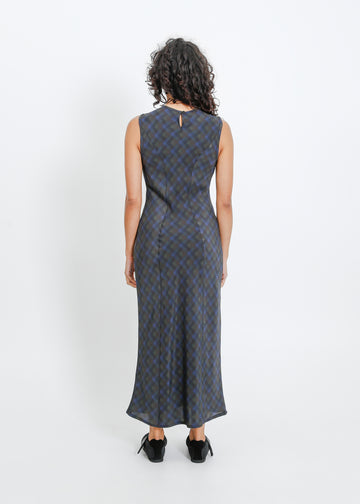 Orion Dress / Indigo Wine Check