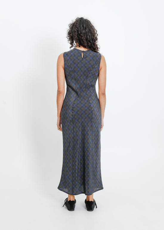 Orion Dress / Indigo Wine Check