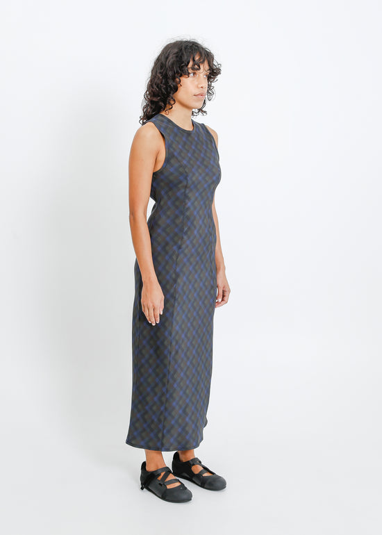 Orion Dress / Indigo Wine Check