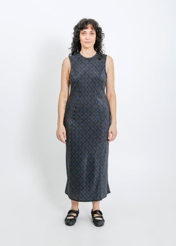Orion Dress / Indigo Wine Check