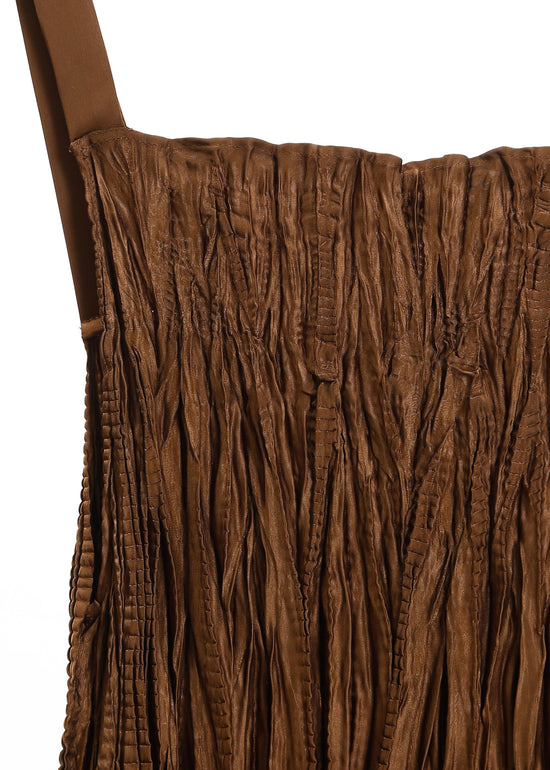 Harbor Pleat Pinafore / Espresso