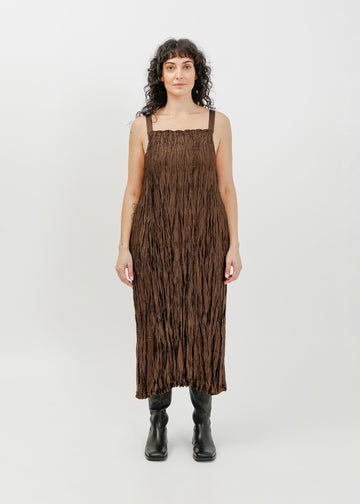 Harbor Pleat Pinafore / Espresso