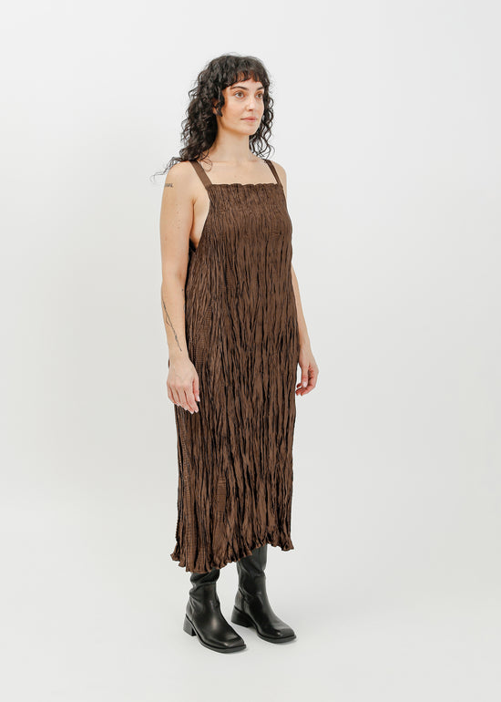 Harbor Pleat Pinafore / Espresso