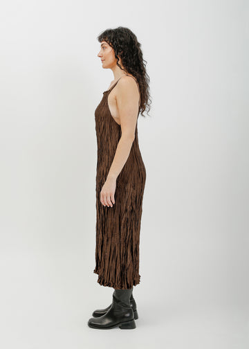 Harbor Pleat Pinafore / Espresso