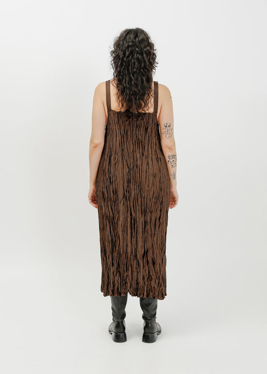Harbor Pleat Pinafore / Espresso