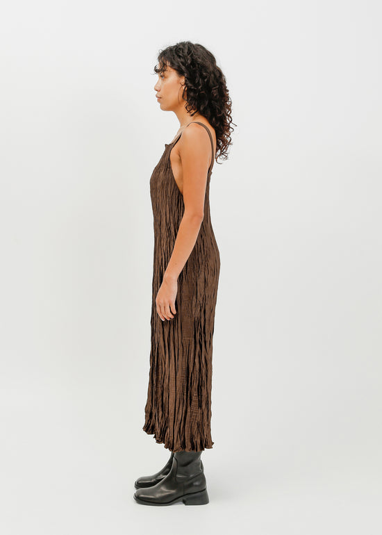Harbor Pleat Pinafore / Espresso