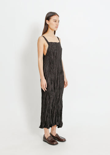 HARBOR PLEAT PINAFORE / BLACK