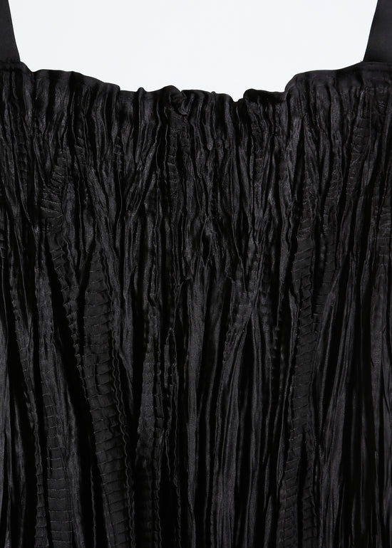 HARBOR PLEAT PINAFORE / BLACK