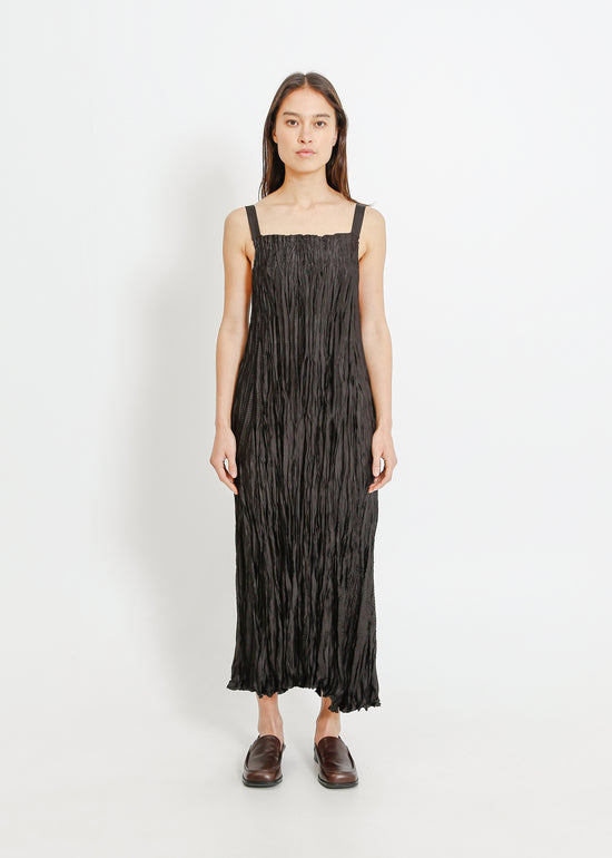HARBOR PLEAT PINAFORE / BLACK