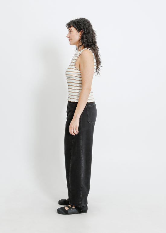 MARIANNA TOP / CREAM-BROWN-BLUE