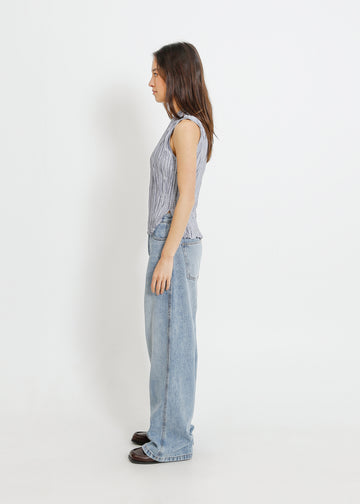 CLOVER PLEAT TOP / SILVER