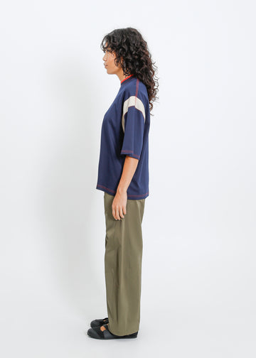 Cassio Oversize Tee / Navy-Fog