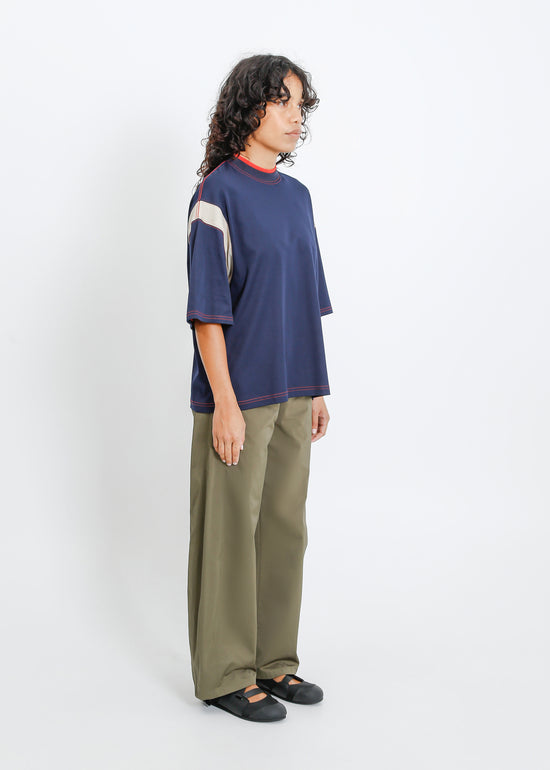 Cassio Oversize Tee / Navy-Fog