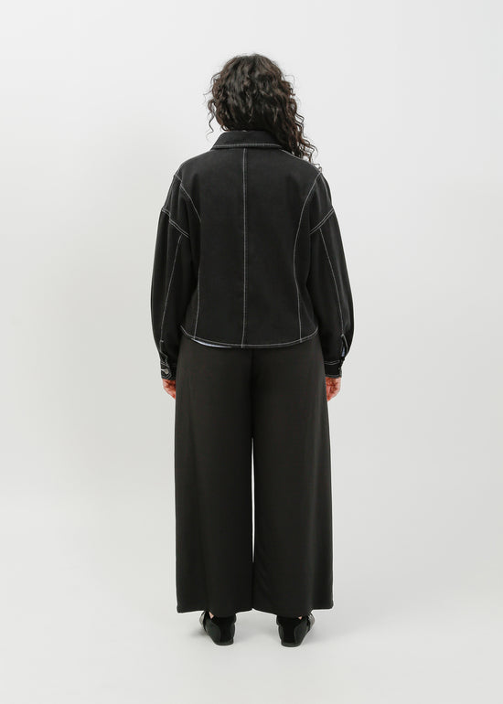 Ramona Denim Shirt / Washed Black