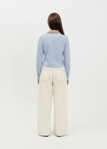 Alora Shirt / Blue-White