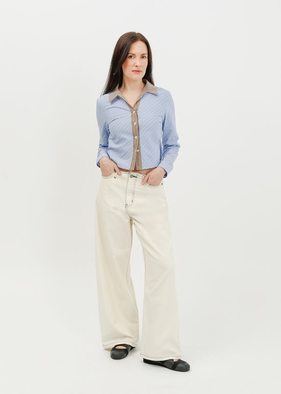 Alora Shirt / Blue-White