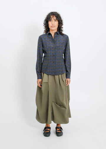 Haniya Shirt / Indigo Wine Check