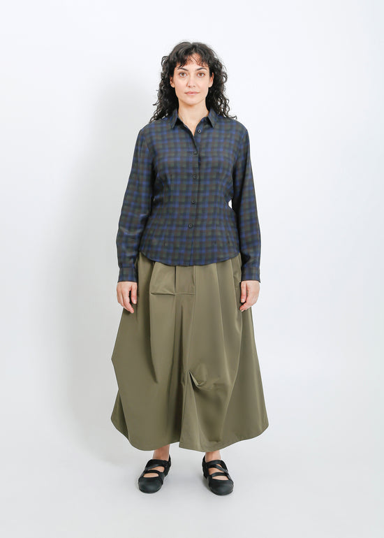 Haniya Shirt / Indigo Wine Check