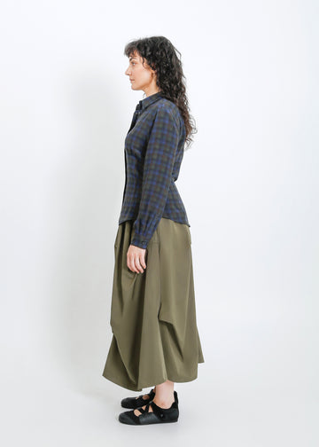 Haniya Shirt / Indigo Wine Check