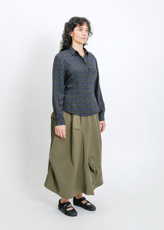 Haniya Shirt / Indigo Wine Check