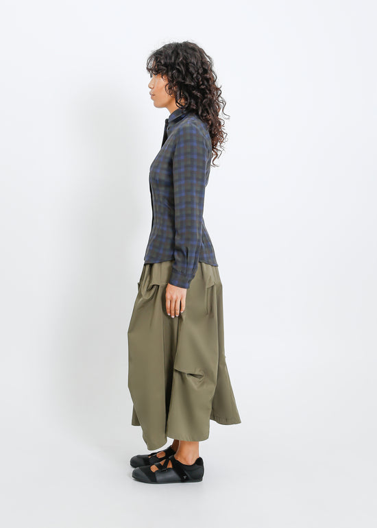 Haniya Shirt / Indigo Wine Check