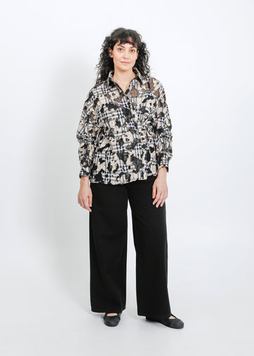 Satine Shirt / Moss-Black