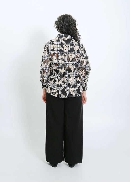 Satine Shirt / Moss-Black