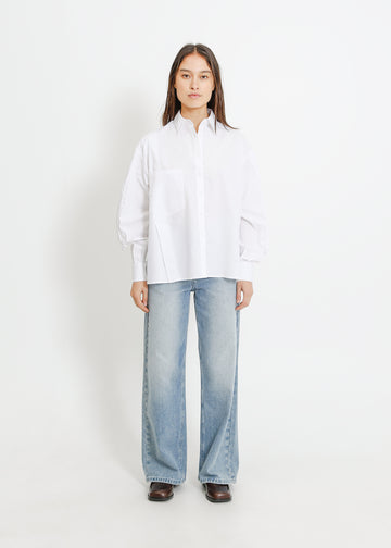 SATINE SHIRT / WHITE