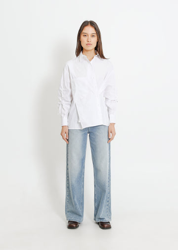 SATINE SHIRT / WHITE