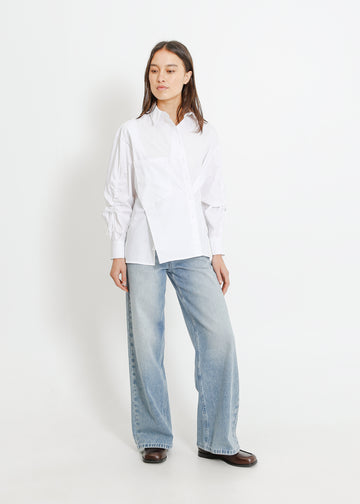 SATINE SHIRT / WHITE