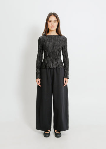 Shaun Pleat Top / Black