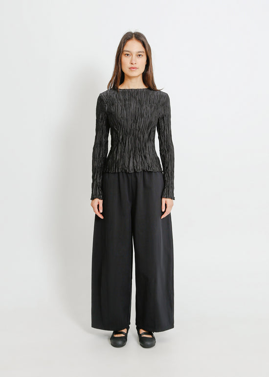 Shaun Pleat Top / Black