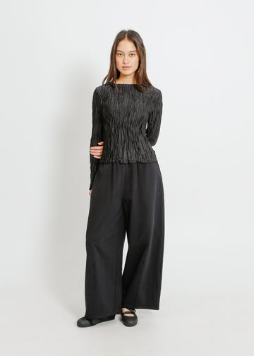 Shaun Pleat Top / Black