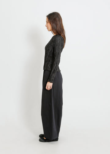 Shaun Pleat Top / Black