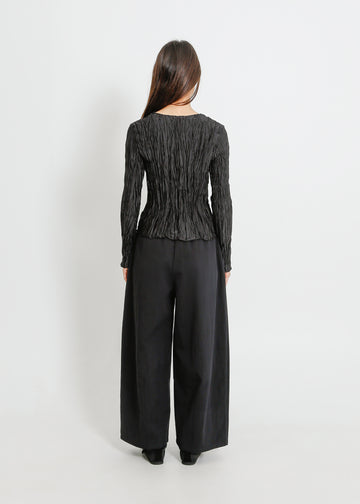 Shaun Pleat Top / Black