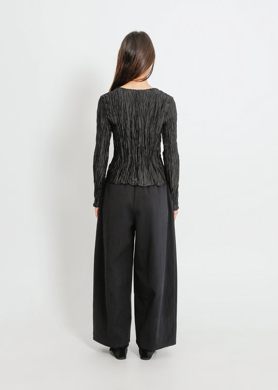 Shaun Pleat Top / Black