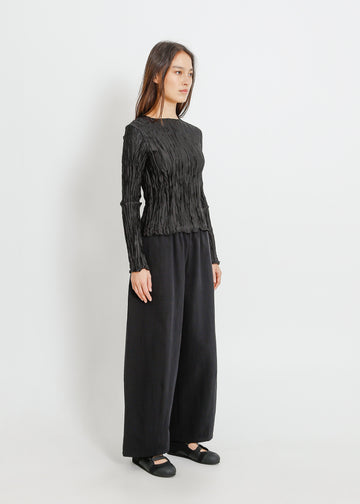 Shaun Pleat Top / Black
