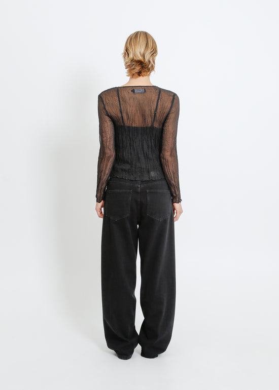 SHAUN PLEAT TOP / ONYX