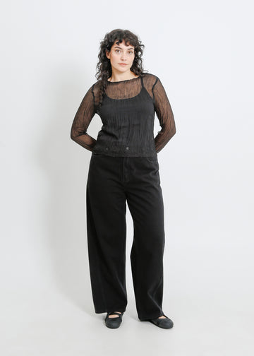 SHAUN PLEAT TOP / ONYX