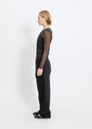 SHAUN PLEAT TOP / ONYX