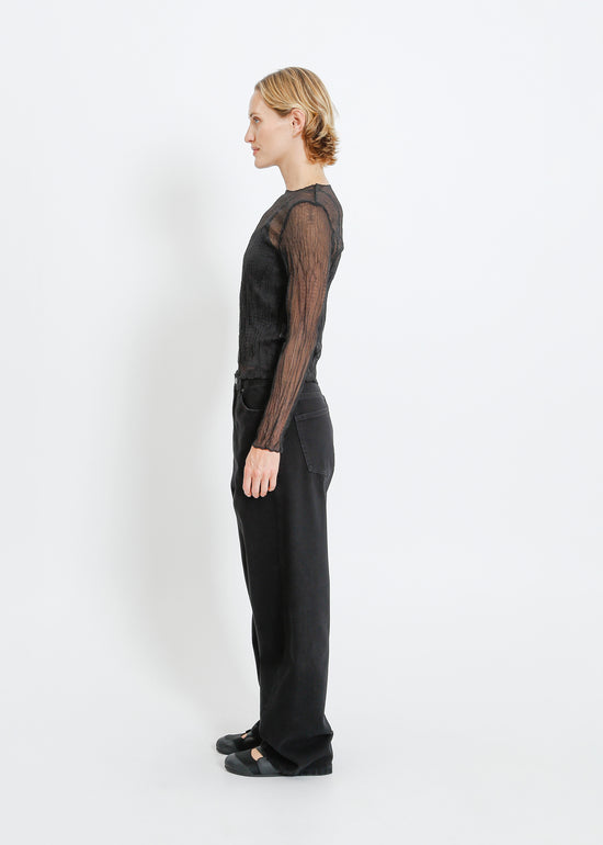 SHAUN PLEAT TOP / ONYX