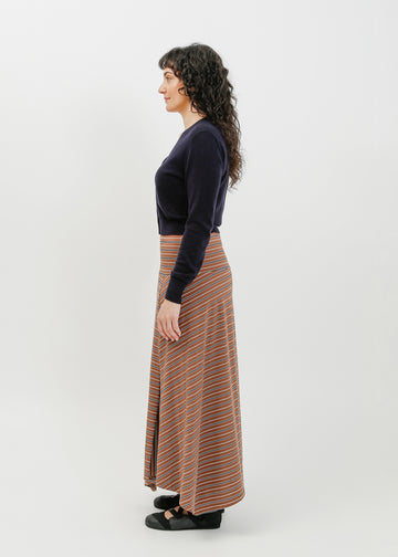 Smith Skirt / Brown-White-Navy