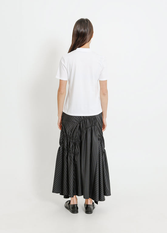 RAVEN SKIRT / BLACK-WHITE