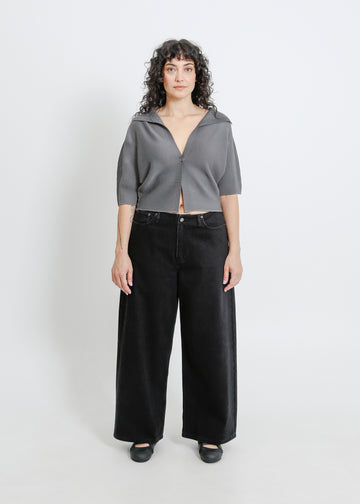 ZIA PLEAT BOLERO / GRAPHITE