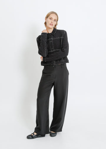 BRYN PLEAT JACKET / BLACK