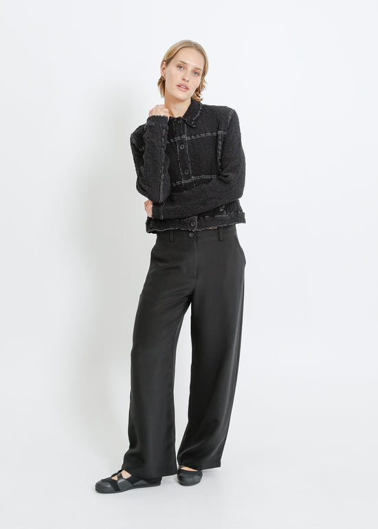 BRYN PLEAT JACKET / BLACK