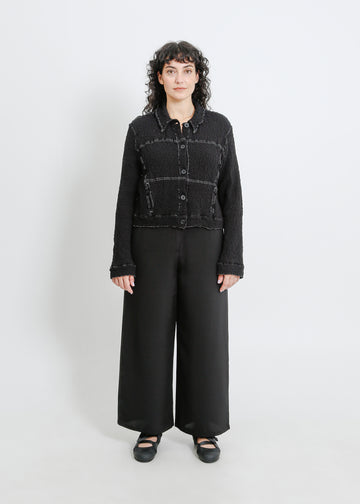 BRYN PLEAT JACKET / BLACK